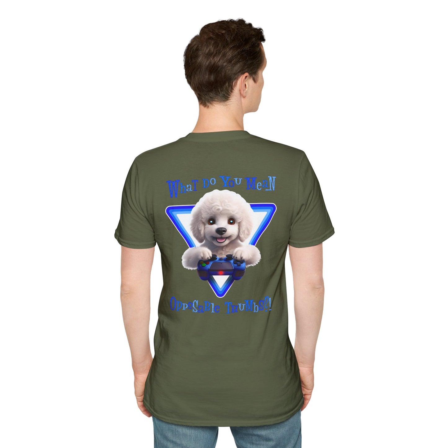 White Poodle What? (Blue)