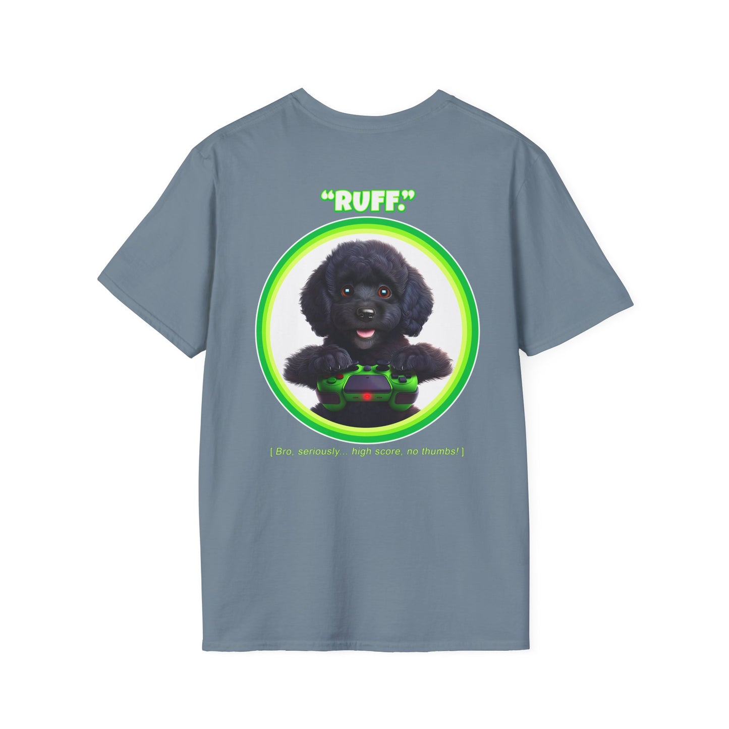 Black Poodle Ruff (Green)