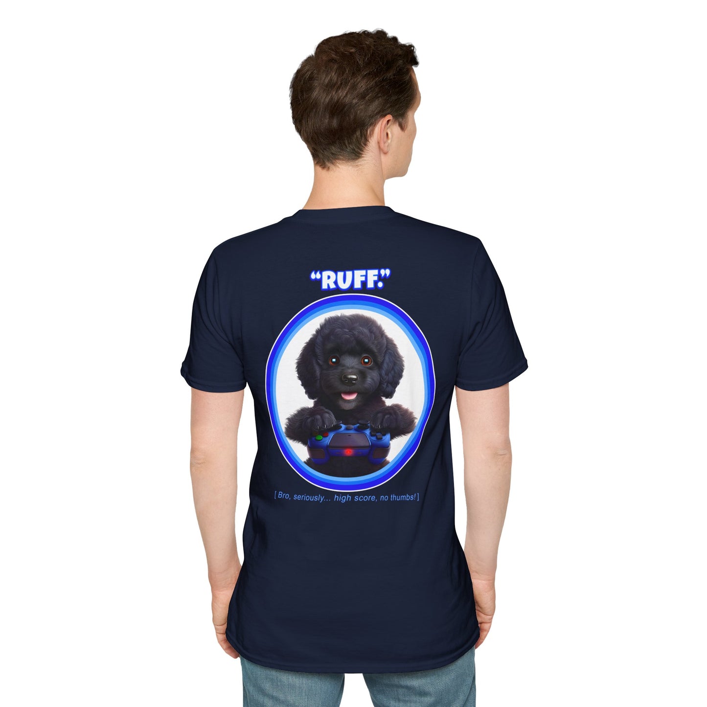 Black Poodle Ruff (Blue)