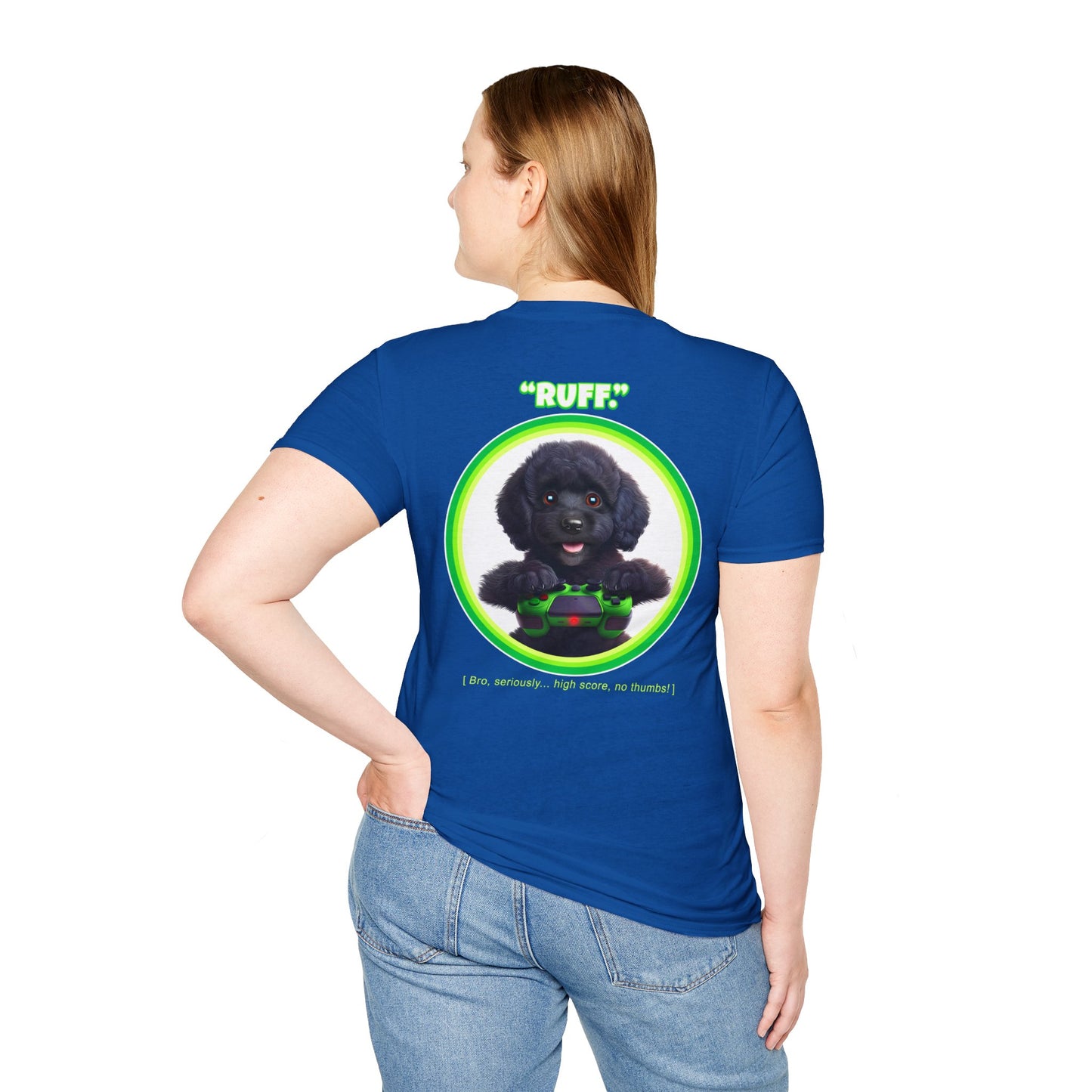 Black Poodle Ruff (Green)