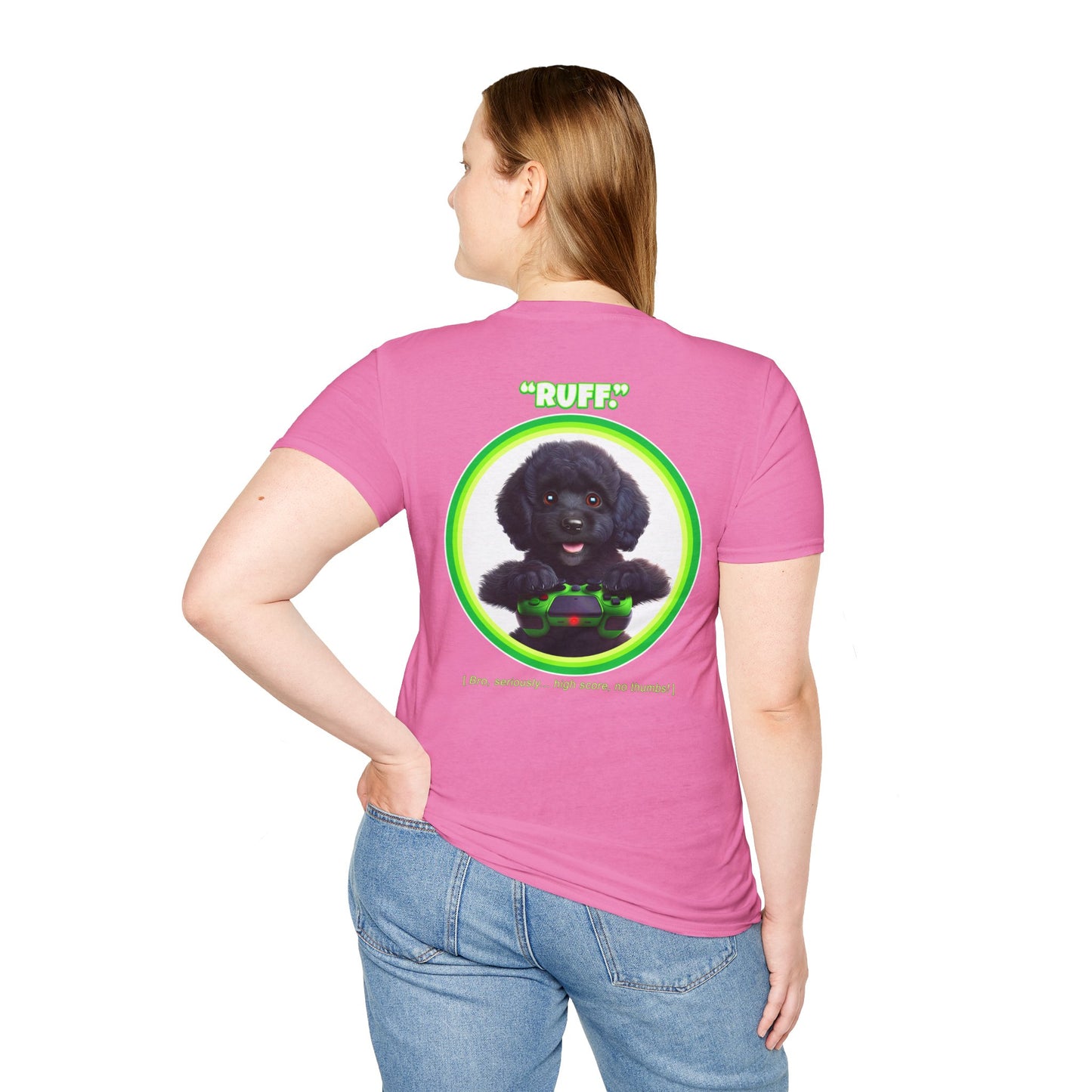 Black Poodle Ruff (Green)