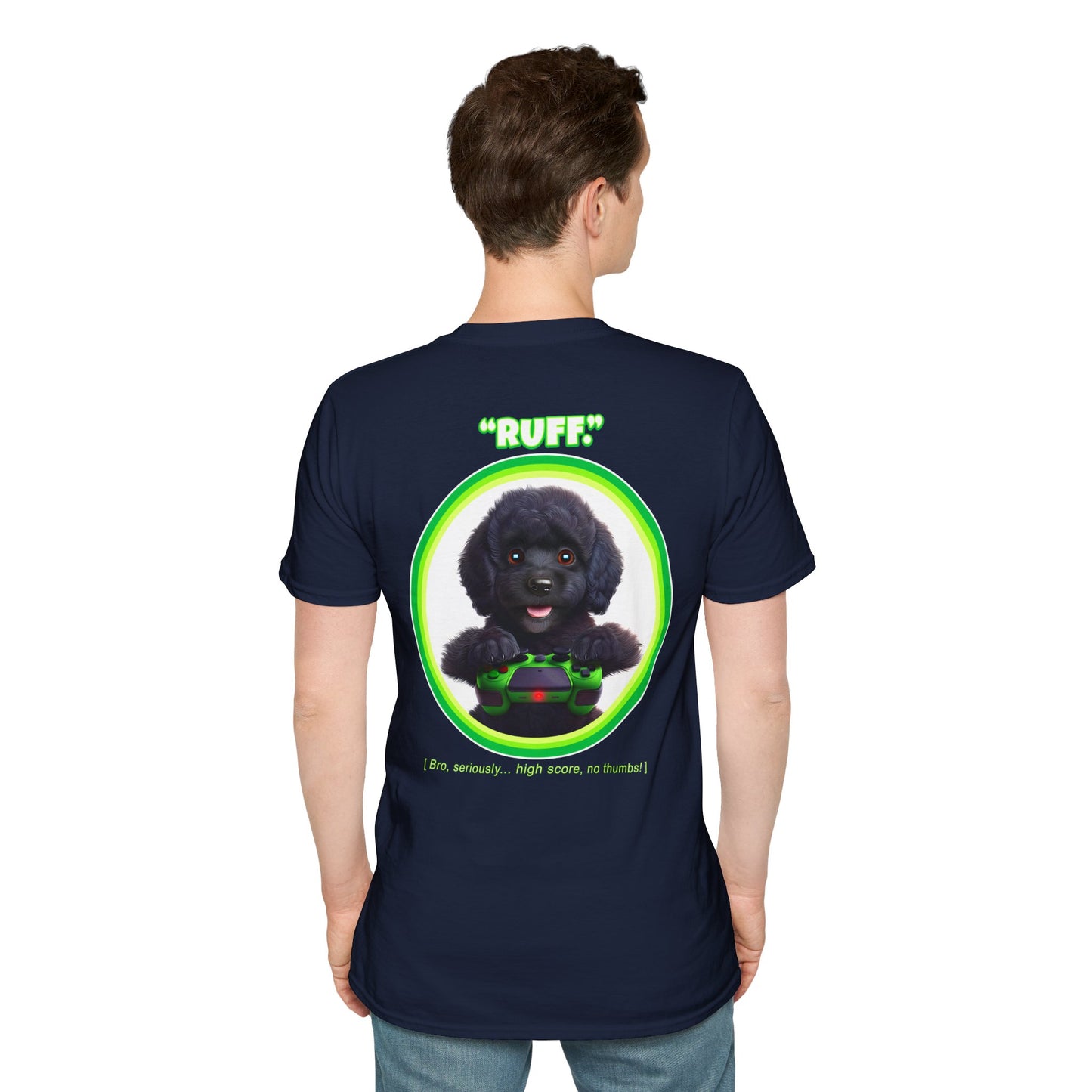 Black Poodle Ruff (Green)