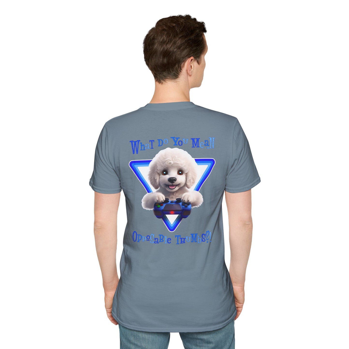 White Poodle What? (Blue)