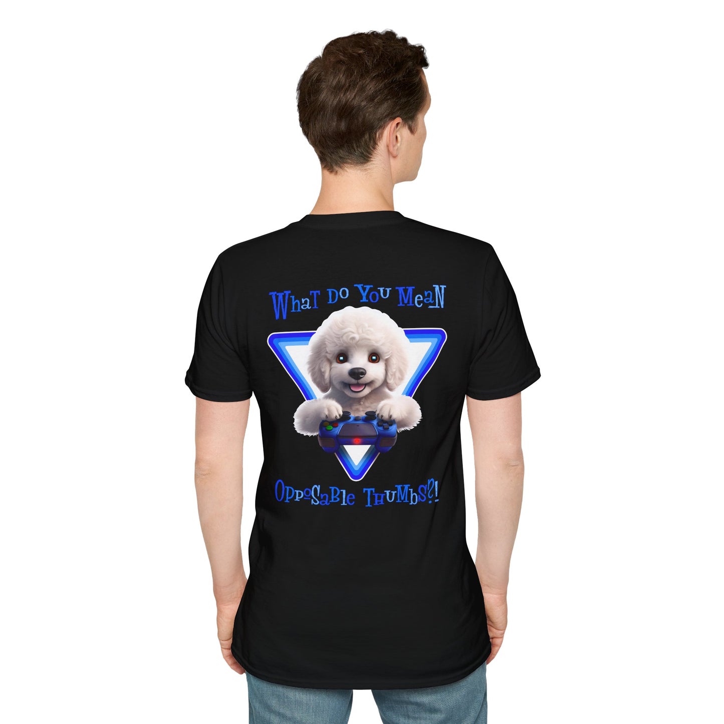 White Poodle What? (Blue)