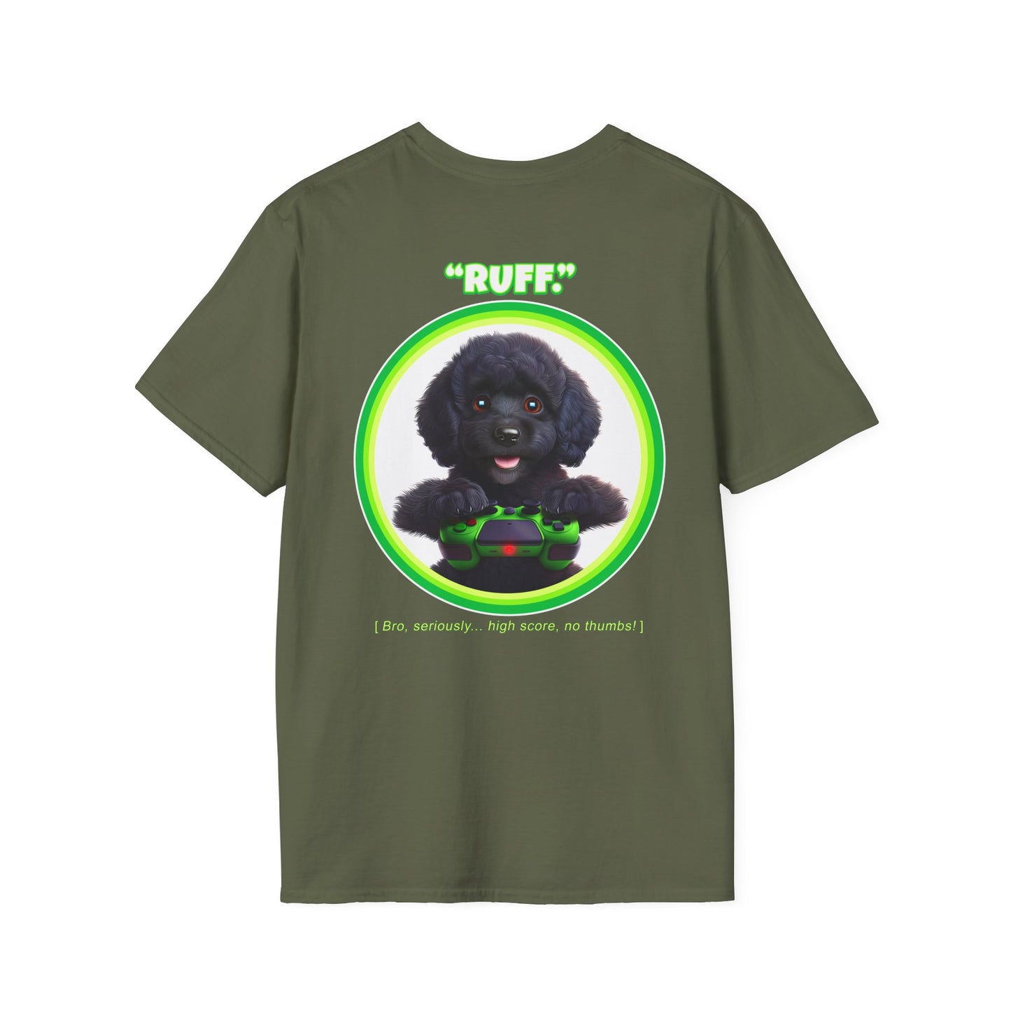 Black Poodle Ruff (Green)