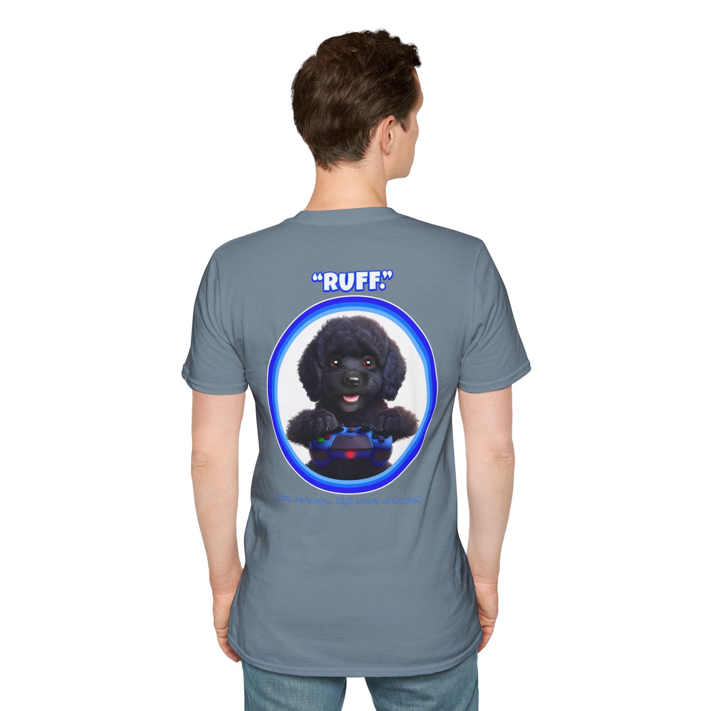 Black Poodle Ruff (Blue)