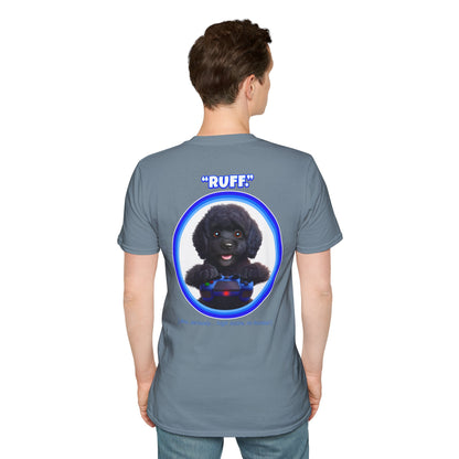 Black Poodle Ruff (Blue)