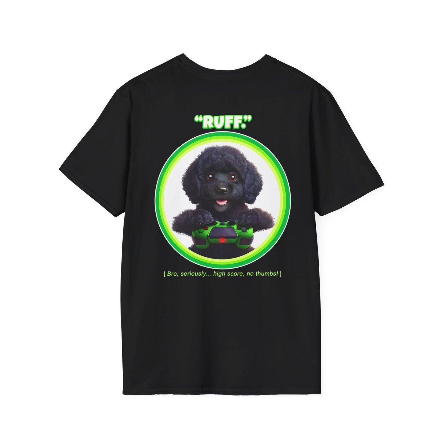 Black Poodle Ruff (Green)