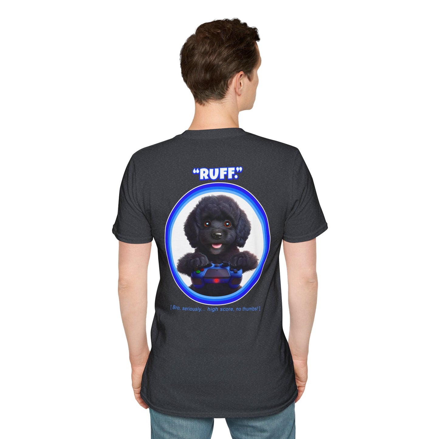 Black Poodle Ruff (Blue)