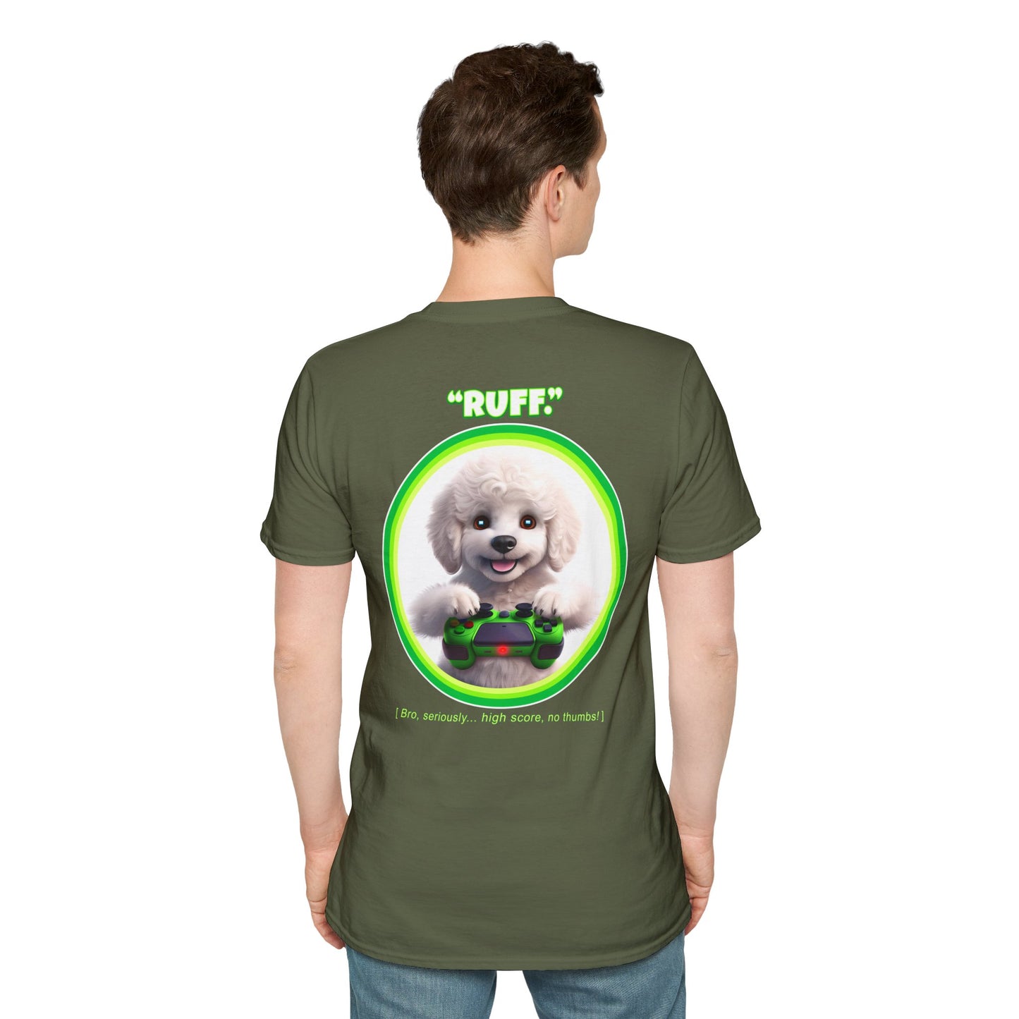 White Poodle Ruff (Green)