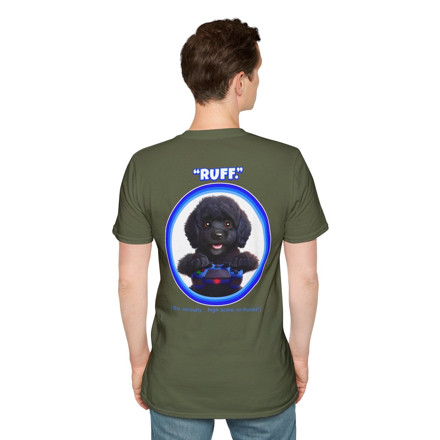 Black Poodle Ruff (Blue)