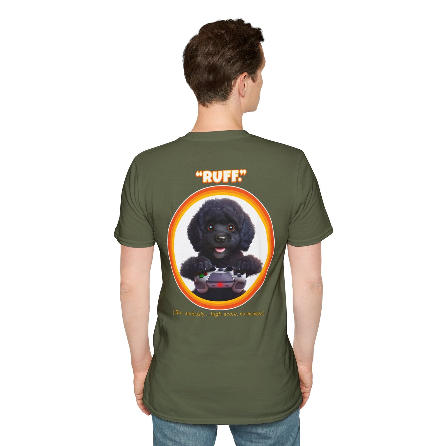 Black Poodle Ruff (Orange)