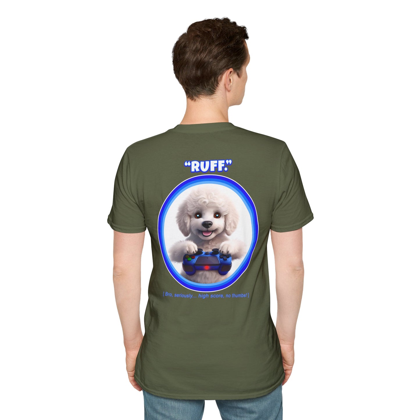 White Poodle Ruff (Blue)